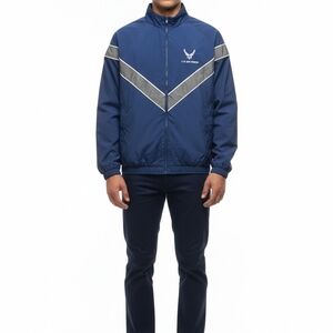 Men's Blue Jacket with Gray Accents